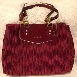 *Authentic* Coach Gathered Satin Handbag